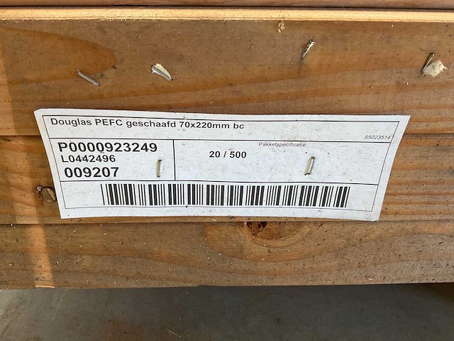 Douglas balk geschaafd 500x21,5x7 cm (10x) - afbeelding 4 van  4