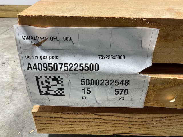 Douglas balk ruw - 500x22,5x7,5 cm (15x) - afbeelding 8 van  8