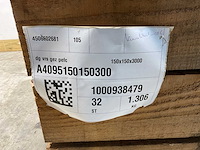 Douglas balk vers gezaagd ruw - 300x15x15 cm (16x) - afbeelding 9 van  9