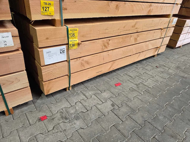 Douglas balken fijnbezaagd 2500x150x150mm (14x) - afbeelding 4 van  4