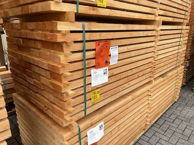 Douglas balken fijnbezaagd 3000x150x50mm (77x) - afbeelding 2 van  2