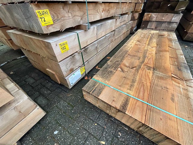 Douglas balken fijnbezaagd 3000x200x200mm (5x) - afbeelding 4 van  4