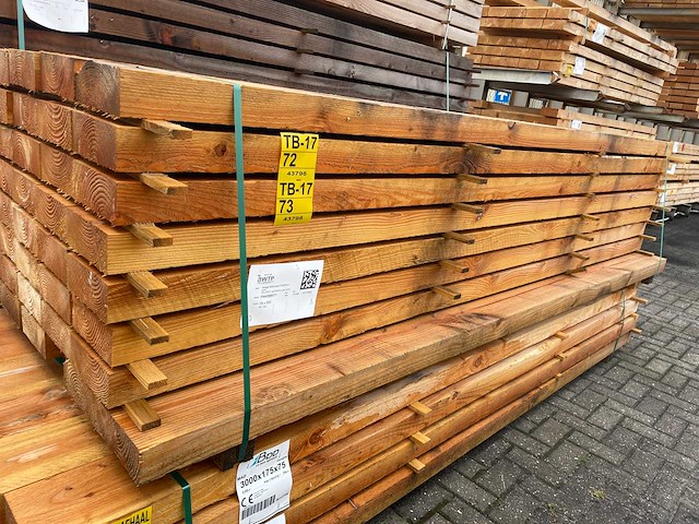 Douglas balken fijnbezaagd 3000x200x75mm (20x) - afbeelding 4 van  4