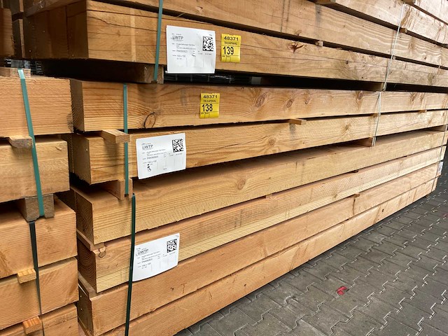 Douglas balken fijnbezaagd 4000x150x150mm (13x) - afbeelding 4 van  4
