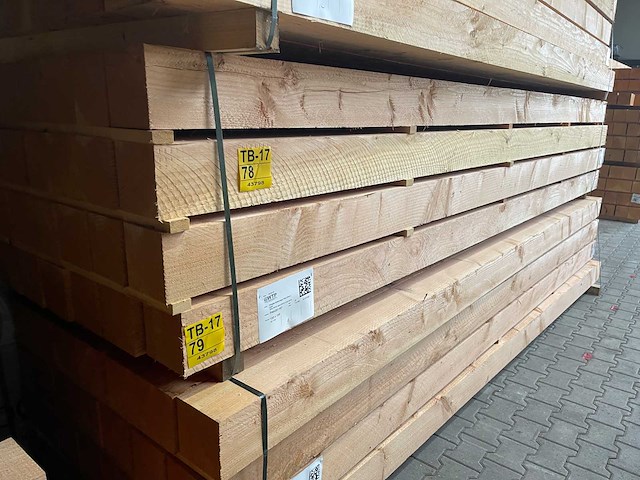 Douglas balken fijnbezaagd 4000x150x150mm (14x) - afbeelding 4 van  4