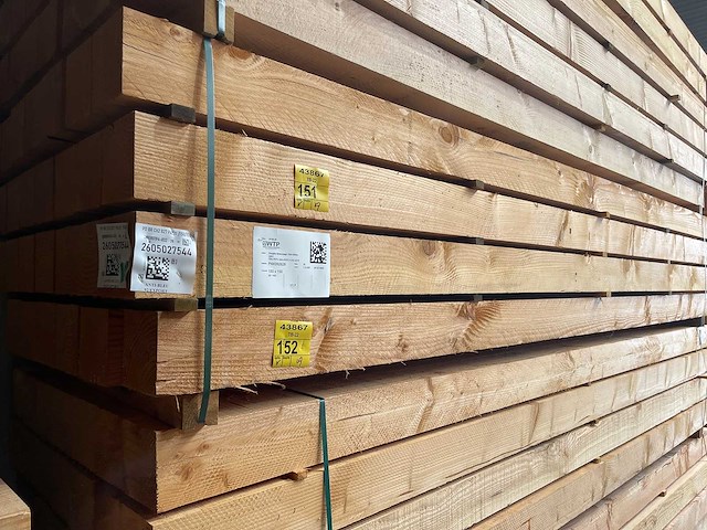 Douglas balken fijnbezaagd 4000x150x150mm (14x) - afbeelding 4 van  4
