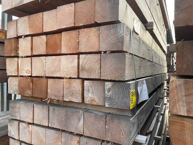 Douglas balken fijnbezaagd 4000x150x150mm (28x) - afbeelding 4 van  4