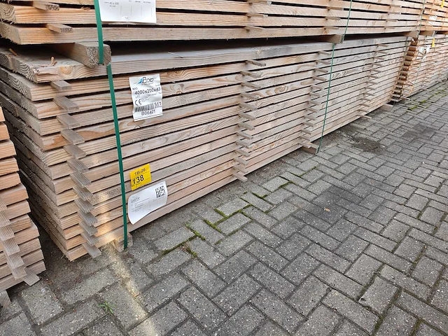 Douglas balken fijnbezaagd 4000x200x43mm (70x) - afbeelding 4 van  4