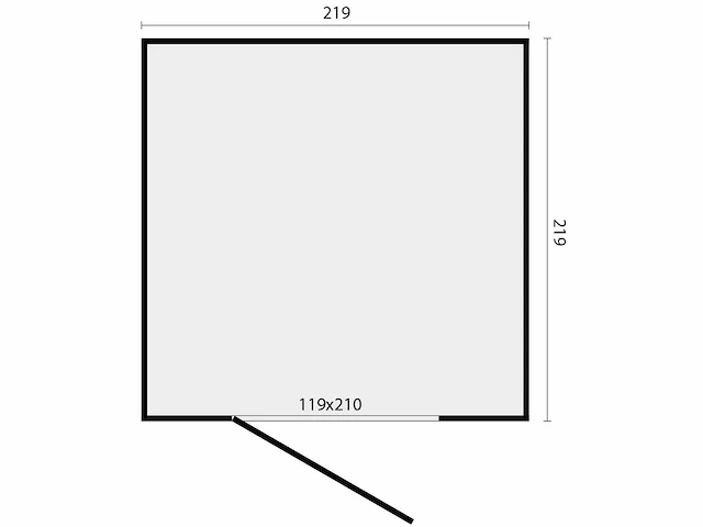 Douglas berging linna 291x291x241 cm - afbeelding 5 van  6