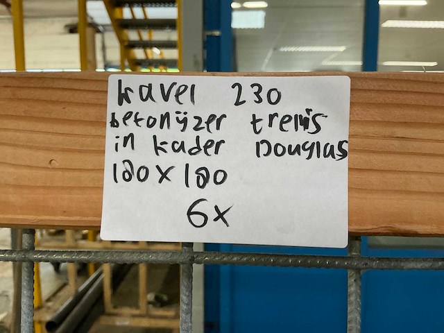 Douglas betonijzer trellis in kader hek 180x180 cm (6x) - afbeelding 5 van  5