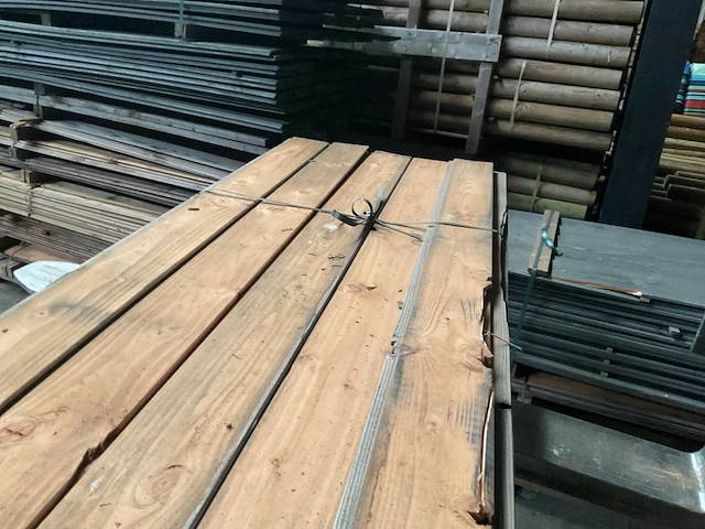 Douglas blokhut profiel plank 149x28 cm (16x) - afbeelding 6 van  16