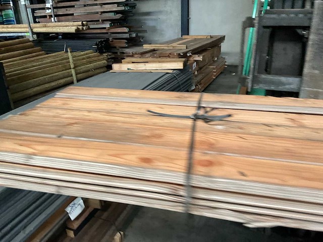 Douglas blokhut profiel plank 149x28 cm (16x) - afbeelding 10 van  16