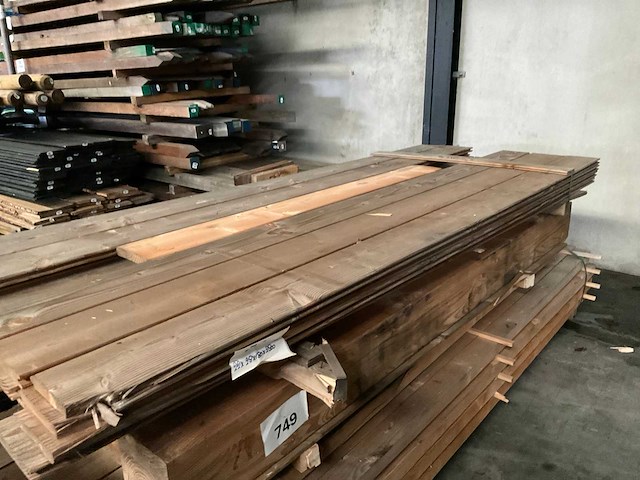 Douglas blokhut profiel plank 190x28cm (22x) - afbeelding 1 van  12