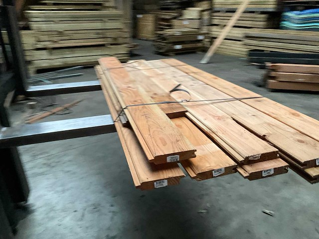 Douglas blokhutprofiel - 180x13x2,2 cm (9x) - afbeelding 5 van  7