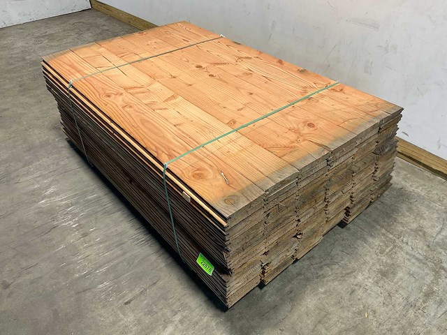 Douglas blokhutprofiel geschaafd 180x19,5x2,8 cm (122x) - afbeelding 1 van  7