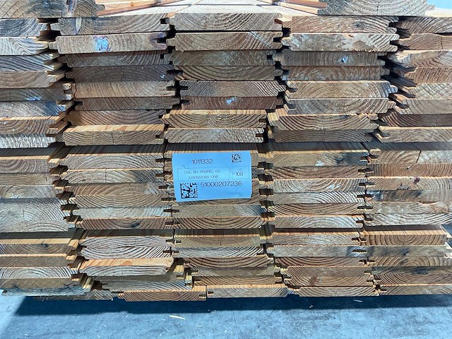 Douglas blokhutprofiel geschaafd 300x19,5x2,8 cm (108x) - afbeelding 6 van  7