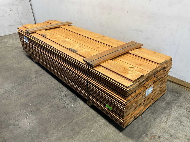 Douglas blokhutprofiel geschaafd 300x19,5x2,8 cm (54x) - afbeelding 2 van  7