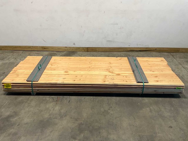 Douglas blokhutprofielplank geschaafd 300x14,5x2,8 cm (45x) - afbeelding 1 van  6