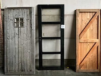 Douglas buitendeur beglaasd zwart 205x82 cm - afbeelding 1 van  3