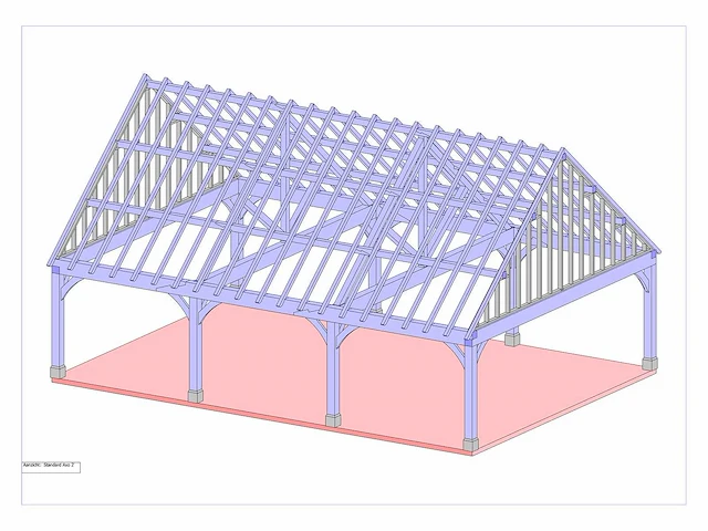 Douglas buitenkamer -carport 7x10 - afbeelding 8 van  15