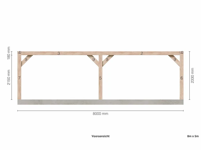 Douglas buitenkamer 5x8 - afbeelding 10 van  13