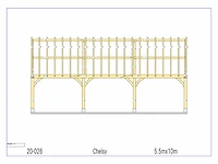 Douglas carport 5,50x10 - afbeelding 8 van  14