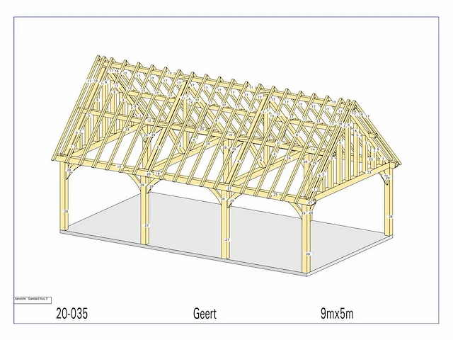 Douglas carport 5x9m - afbeelding 13 van  17