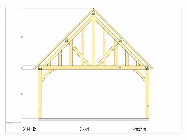 Douglas carport 5x9m - afbeelding 14 van  17