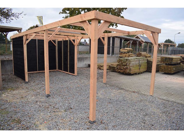 Douglas carport frame met berging - 720x510x235 cm - afbeelding 3 van  16