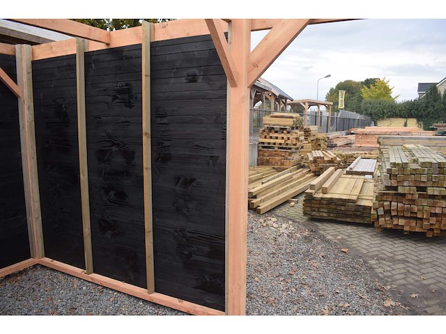 Douglas carport frame met berging - 720x510x235 cm - afbeelding 4 van  12