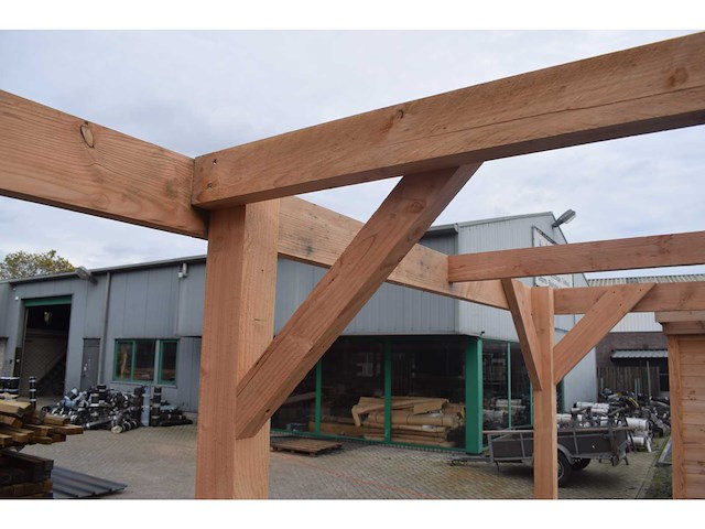 Douglas carport frame met berging - 720x510x235 cm - afbeelding 11 van  12