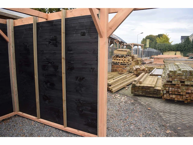 Douglas carport frame met berging - 720x510x235 cm - afbeelding 3 van  12