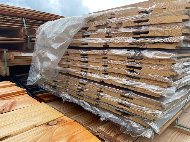 Douglas channelsiding hemlock gecoat 3000x137x18mm (168x) - afbeelding 3 van  3