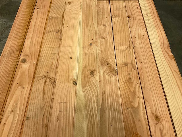 Douglas dakbeschot geschaafd mes en groef - 400x11,6x1,6 cm (76x) - afbeelding 4 van  9