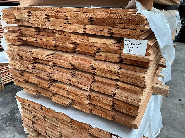 Douglas dakbeschot / sponningdelen - 300 cm - 18x145 mm (188x) - afbeelding 2 van  6