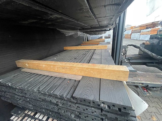 Douglas design- triple- deens profiel zwart gecoat 5000x142x22mm (75x) - afbeelding 1 van  3