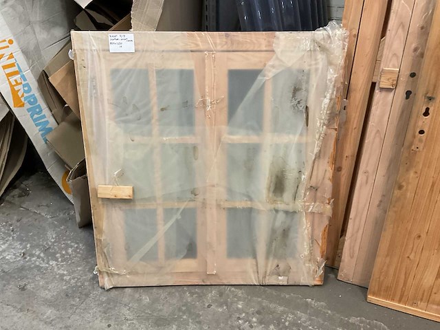 Douglas dubbel raam met glas 1120x1220 mm - afbeelding 1 van  4