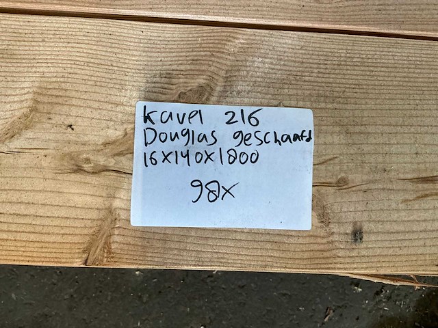 Douglas geschaafd 16x140x1800 mm (98x) - afbeelding 8 van  8