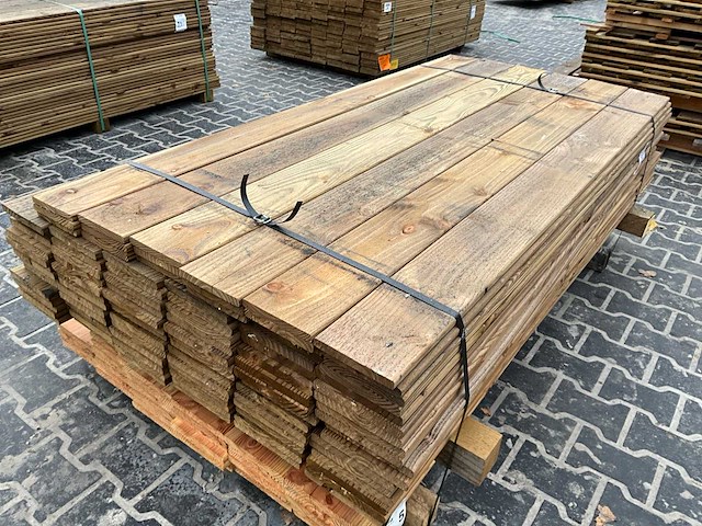 Douglas geschaafde plank 1.8x16x180 cm (82x) - afbeelding 2 van  5