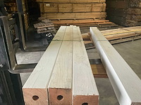 Douglas grijs gespoten tuinpaal 215x12x12 cm (4x) - afbeelding 2 van  10