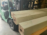 Douglas grijs gespoten tuinpaal 215x12x12 cm (4x) - afbeelding 9 van  10