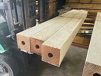 Douglas grijs gespoten tuinpaal 215x12x12 cm (4x) - afbeelding 10 van  10