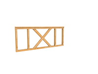 Douglas hekwerk met kruis - 228x73 cm (2x) - afbeelding 3 van  3