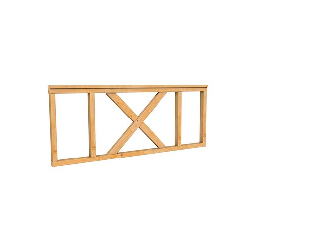 Douglas hekwerk met kruis - 228x73 cm (2x) - afbeelding 3 van  3