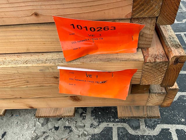 Douglas hekwerk met kruis 178.5x73 cm (5x) - afbeelding 5 van  5