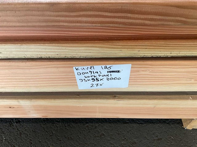 Douglas hoekpaal 95x95x3000 mm (27x) - afbeelding 5 van  5