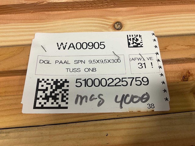 Douglas hoekpaal met sponning 300x9,5x9,5 cm (9x) - afbeelding 8 van  8