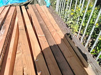 Douglas houten balken 15x15 cm, 3 meter lang. (29x) - afbeelding 2 van  4