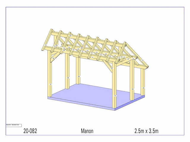 Douglas kap-schuur/poolhouse 3,50 x 2,50 - afbeelding 8 van  13
