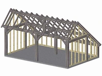 Douglas kap-schuur/poolhouse 4x6 - afbeelding 2 van  18